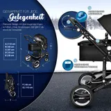 KIDUKU® 3 in 1 Kombi-Kinderwagen Buggy Reisebuggy inkl. Auto- Babyschale Faltbar – Bild 8