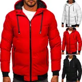 Jacke Winterjacke Steppjacke Zip Kapuze Unifarben Sport Herren Mix BOLF Basic – Bild 2