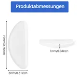 10 Stück Silikon Nasenpads selbstklebend Brillenpads Sonnenbrille Milchig Weiß – Bild 2