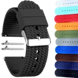 Silikon Uhrenarmband 18 20 22 24 mm Ersatz Armbanduhr Smartwatch kompatibel Band – Bild 20