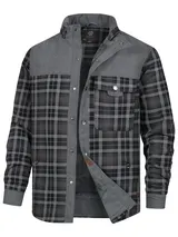 Indicode Herren Übergangsjacke INHolz-Hemd Jacke Holzfällerhemd Teddyfutter – Bild 1