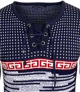 Herren Pullover Slim Fit Rundhals Strick-Pullover Longsleeve in Feinstrick B-156 – Bild 3