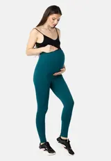 Be Mammy Damen Umstandshose Leggings Elastischer Bund Lang Baumwolle S-4XL – Bild 3