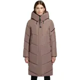 khujo Jange Damen-Mantel Winterparka Steppmantel Winter-Jacke Parka Coat Taupe – Bild 1