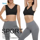 2er-Set Damen-Sport-BH Vertvie ohne Bügel Push-up Yoga-BH Größe M – Bild 2