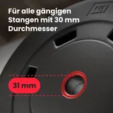 Hop-Sport Hantelset 39 KG Langhantel Langhantelstange Hantelcheiben Gewichte – Bild 3
