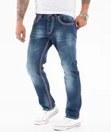 Rock Creek Herren Jeans Hose Dunkeblau Comfort Fit dicke Nähte Denim NEU RC-2272 – Bild 3