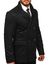 Mantel Jacke Wintermantel Sakko Casual Stehkragen Motiv Men Herren BOLF Classic – Bild 4
