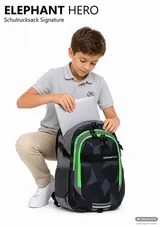 Schulrucksack Jungen Rucksack Elephant Hero 4 T Set 12770 Cyber Camo Grün +rsmr – Bild 3
