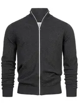 Kronstadt Herren Strickjacke KSCarlo Zip-Cardigan Strick Pullover Stehkragen – Bild 1