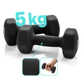 Neopren Hanteln Set Kurzhanteln 2er Set Hantelset 1kg-5kg Gym Fitness SCHWARZ🏋️ – Bild 1