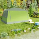 Campingzelt 2 Schlafkabinen Kuppelzelt Familienzelt 4-8 Personen 405x305cm – Bild 10