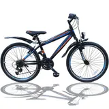 26 ZOLL FAHRRAD SHIMANO 21GANG 26" MOUNTAINBIKE KINDERFAHRRAD FASTER SCHWARZ – Bild 1