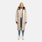 Marikoo Damen Winter Steppjacke Stepp Jacke lang warm Mantel Parker B979 NEU – Bild 2