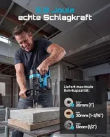Akku Bohrmaschine Bohrhammer Brushless Schlagbohrer SDS Plus Für Makita 18V Akku – Bild 2