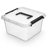 Aufbewahrungsbox mit Henkel - transparent - 9 Liter – Bild 3