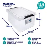 Deuba® Aufbewahrungsbox 8er-Set 20x15x12cm 2L transparent stapelbar BPA-frei – Bild 7