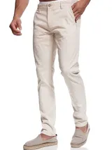 Indicode Herren Chinohose Cherry-Stoffhose Stretchhose Business Pants Chino Hose – Bild 1