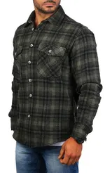 Herren Karo Flanellhemd Carisma Holzfäller Hemd warm kariert regular fit 8615 – Bild 3