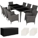 gartenmöbel set rattan wetterfest lounge möbel schutzhülle 8 personen bezugssets – Bild 1