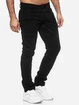 TAZZIO Jeans Slim Fit Herren Chino Jeanshose Stretch Designer Hose Denim Schwarz – Bild 4
