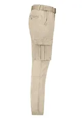 SUBLEVEL Herren Cargo Chino Hose mit Gürtel und Taschen Baumwolle – Bild 2