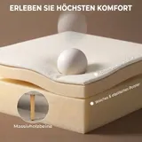 Sofa 2-Sitzer Couch Stoffsofa Sitzmöbel Polstersofa Loungesofa breit Cremeweiß – Bild 6