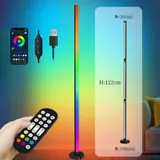 LED Stehleuchte RGB 10W Dimmbar Farbig Stehlampe Lichtsäule Standleuchte Dimmbar – Bild 16