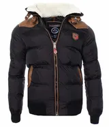 Geographical Norway Designer Herren Jacke Winterjacke Stepp Parka Schwarz Blau – Bild 2