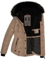 Marikoo warme Damen Winter Jacke Winterjacke Steppjacke gefüttert Kunstfell B618 – Bild 6