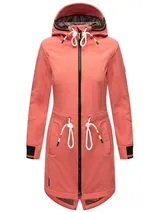 Marikoo Damen warme Winter Softshell Jacke Parka Mantel lang mit Kapuze B964 – Bild 2