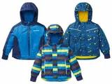 LUPILU® Kleinkinder Jungen Schneejacke mit Kapuze Jacke Winterjacke Armstulpen – Bild 4