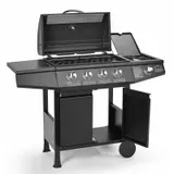 TAINO BASIC 4+1 Gasgrill BBQ GRILLWAGEN Edelstahl Brenner Seitenkocher TÜV Grill – Bild 5