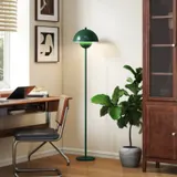 HOMCOM Stehlampe Wohnzimmer Stehleuchte mit rundem Schirm, Fußschalter Grün – Bild 10
