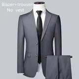 Männer Solid Color Business Anzug Hochwertige Mode Bankett Hochzeit Trend  – Bild 6