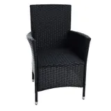 Polyrattan Gartenmöbel Set Gartenset Sitzgruppe Rattan Essgruppe Sessel Schwarz – Bild 3