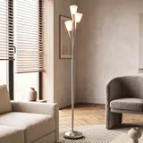 HOMCOM Stehlampe Wohnzimmer 40 W 3 Flammige Stehleuchte mit Fußschalter – Bild 1