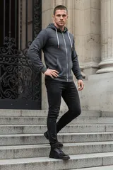Sweatjacke Herren Zipper Kapuzenpullover Hoodie Pullover Männer Zip RS-1006 – Bild 5