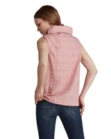 G-Star, Damen, Shirts Sleeveless Fitness Weste Mock Neck Shirt, Rosa, M – Bild 2