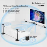 Ultimea Poseidon D80 Soundbar-Subwoofer 7.1-Kanal Lautsprecher-Kit, Dolby Atmos – Bild 8