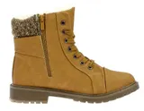 Damen Boots Stiefeletten Stiefel Winterschuhe Gefütterte Schuhe Schnür-Booty – Bild 2