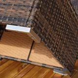 XXL Rattanmöbel Gartenset Polyrattan Lounge Gartenmöbel Sitzgruppe Schwarz Braun – Bild 6