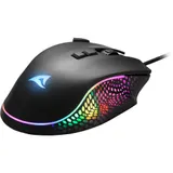Sharkoon SHARK Force 3, Gaming-Maus, optisch, 12800dpi, USB, 8 Tasten, schwarz – Bild 1