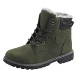 Kinder Winterstiefel Boots Stiefel Gefüttert Mädchen Schuhe Jungen Grün 29 30 32 – Bild 1