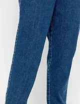 Damen Strech Jeans Mom blue denim High Waist Saum Umschlag Gr. 36 - 52 neu 72346 – Bild 6