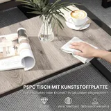 Outsunny Gartenmöbel-Set 5 Personen wetterfest aus Metall, 4-teilig, Khaki – Bild 7