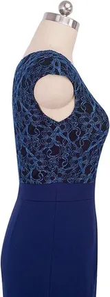 Damen Elegante Etuikleid Bodycon Business Bleistift Kleid – Bild 4