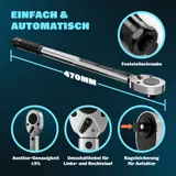 MONZANA® Drehmomentschlüssel 1/2 Zoll 40-210 Nm 3 Stecknüsse 17 19 21mm Auto – Bild 5