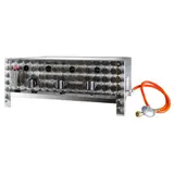 Edelstahl Gasbräter Gasgrill Gastrobräter Tischgrill 3 Flammen mit Grillrost – Bild 4