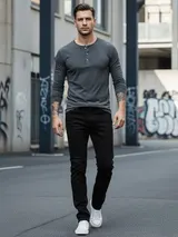 Herren Jeans Hose Rock Creek Schwarz Denim Jeanshose Herrenhose RC-2443 W29-W44 – Bild 7